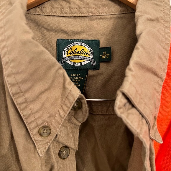 Men's Tan and Orange Hunting Jacket - Picture 11 of 11